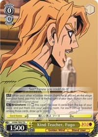 Kind Teacher, Fugo - JoJo's Bizarre Adventure: Golden Wind - Weiss Schwarz card