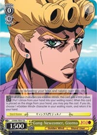 Gang Newcomer, Giorno - JoJo's Bizarre Adventure: Golden Wind - Weiss Schwarz card