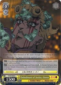 Embodiment of Justice, Giorno - JoJo's Bizarre Adventure: Golden Wind - Weiss Schwarz card