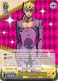Golden Intentions, Giorno (SR) - JoJo's Bizarre Adventure: Golden Wind - Weiss Schwarz card