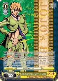 Simmering Fury, Fugo (SP) (Gold Signature) - JoJo's Bizarre Adventure: Golden Wind - Weiss Schwarz card