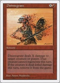 Disintegrate - Fifth Edition - Magic: The Gathering card