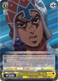 Heavy Gunshots, Mista - JoJo's Bizarre Adventure: Golden Wind - Weiss Schwarz card