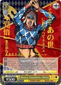 Heavy Gunshots, Mista (JJR) (Gold Stamp) - JoJo's Bizarre Adventure: Golden Wind - Weiss Schwarz card