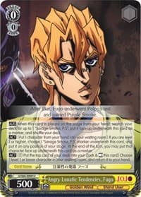 Angry Lunatic Tendencies, Fugo - JoJo's Bizarre Adventure: Golden Wind - Weiss Schwarz card