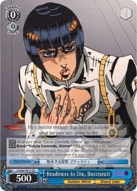 Readiness to Die, Bucciarati - JoJo's Bizarre Adventure: Golden Wind - Weiss Schwarz card