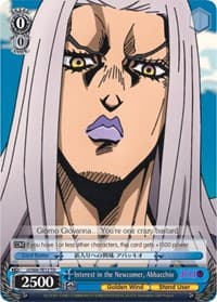 Interest in the Newcomer, Abbacchio - JoJo's Bizarre Adventure: Golden Wind - Weiss Schwarz card