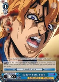 Sudden Fury, Fugo - JoJo's Bizarre Adventure: Golden Wind - Weiss Schwarz card