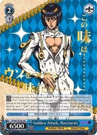 Sudden Attack, Bucciarati (JJR) (Gold Stamp) - JoJo's Bizarre Adventure: Golden Wind - Weiss Schwarz card