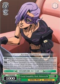 Crucial Compability Check, Melone & Bh - JoJo's Bizarre Adventure: Golden Wind - Weiss Schwarz card