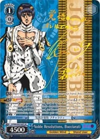 Noble Resolutions, Bucciarati (SP) (Gold Signature) - JoJo's Bizarre Adventure: Golden Wind - Weiss Schwarz card