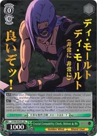 Crucial Compability Check, Melone & Bh (JJR) (Gold Stamp) - JoJo's Bizarre Adventure: Golden Wind - Weiss Schwarz card