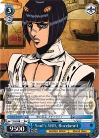 Soul's Will, Bucciarati - JoJo's Bizarre Adventure: Golden Wind - Weiss Schwarz card
