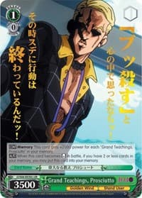 Grand Teachings, Prosciutto (JJR) (Gold Stamp) - JoJo's Bizarre Adventure: Golden Wind - Weiss Schwarz card