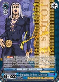 Replaying the Past, Abbacchio (SP) (Gold Signature) - JoJo's Bizarre Adventure: Golden Wind - Weiss Schwarz card