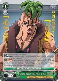 Grand Teachings, Pesci & F.M (JJR) (Gold Stamp) - JoJo's Bizarre Adventure: Golden Wind - Weiss Schwarz card