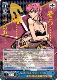 Awakened Power, Trish (JJR) (Gold Stamp) - JoJo's Bizarre Adventure: Golden Wind - Weiss Schwarz card