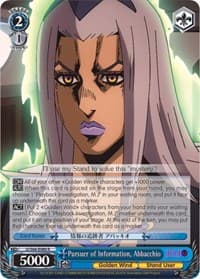 Pursuer of Information, Abbacchio - JoJo's Bizarre Adventure: Golden Wind - Weiss Schwarz card
