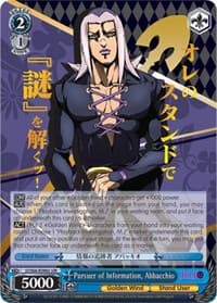 Pursuer of Information, Abbacchio (JJR) (Gold Stamp) - JoJo's Bizarre Adventure: Golden Wind - Weiss Schwarz card