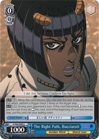 The Right Path, Bucciarati - JoJo's Bizarre Adventure: Golden Wind - Weiss Schwarz card