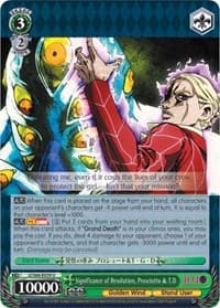 Significance of Resolution, Prosciutto & T.D - JoJo's Bizarre Adventure: Golden Wind - Weiss Schwarz card