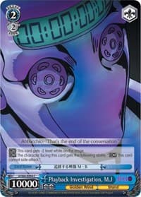Playback Investigation, M.J - JoJo's Bizarre Adventure: Golden Wind - Weiss Schwarz card