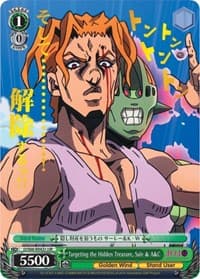 Targeting the Hidden Treasure, Sale & A&C (JJR) (Gold Stamp) - JoJo's Bizarre Adventure: Golden Wind - Weiss Schwarz card