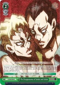 The Disappearance of Sorbet and Gelato - JoJo's Bizarre Adventure: Golden Wind - Weiss Schwarz card