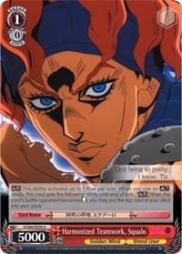 Harmonized Teamwork, Squalo - JoJo's Bizarre Adventure: Golden Wind - Weiss Schwarz card
