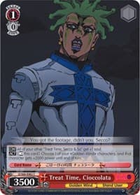 Treat Time, Cioccolata - JoJo's Bizarre Adventure: Golden Wind - Weiss Schwarz card