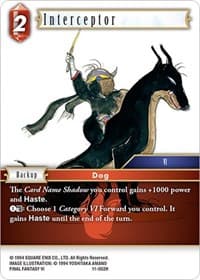 Interceptor - Opus XI - Final Fantasy TCG card