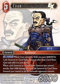 Cyan EX - Opus XI - Final Fantasy TCG card