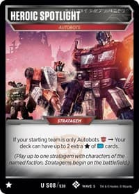 Heroic Spotlight - Titan Masters Attack - Transformers TCG card