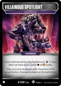 Villainous Spotlight - Titan Masters Attack - Transformers TCG card