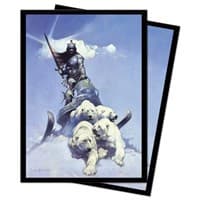 Frazetta Standard Size Deck Protectors Silver Warrior (100-Pack) - Ultra Pro Card Sleeves - Card Sleeves card