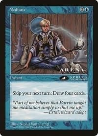 Meditate (4th Place) (Arena League) - Oversize Cards - Magic: The Gathering card