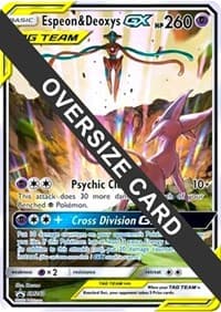 Espeon & Deoxys GX Oversized - SM240 (SM Black Star Promo) - Jumbo Cards - Pokemon card