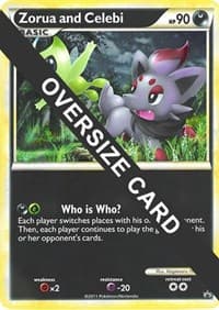 Zorua and Celebi (Black and White Tour Promo) - Jumbo Cards - Pokemon card