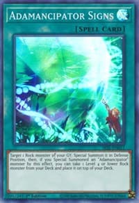 Adamancipator Signs - Secret Slayers - YuGiOh card
