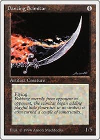 Dancing Scimitar - Summer Magic - Magic: The Gathering card
