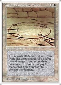 Circle of Protection: White - Summer Magic - Magic: The Gathering card