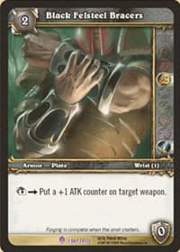 Black Felsteel Bracers - CRP - WoW card