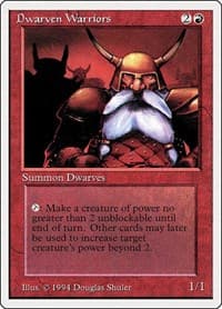 Dwarven Warriors - Summer Magic - Magic: The Gathering card