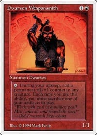 Dwarven Weaponsmith - Summer Magic - Magic: The Gathering card