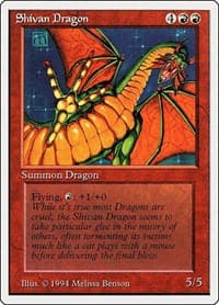 Shivan Dragon - Summer Magic - Magic: The Gathering card