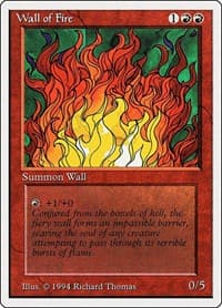 Wall of Fire - Summer Magic - Magic: The Gathering card