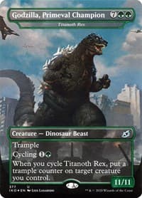 Godzilla, Primeval Champion - Titanoth Rex - Ikoria: Lair of Behemoths - Magic: The Gathering card