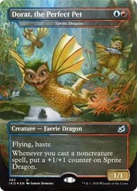 Dorat, the Perfect Pet - Sprite Dragon - Ikoria: Lair of Behemoths - Magic: The Gathering card