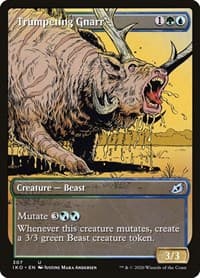 Trumpeting Gnarr (Showcase) - Ikoria: Lair of Behemoths - Magic: The Gathering card