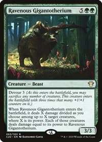 Ravenous Gigantotherium - Commander 2020 - Magic: The Gathering card